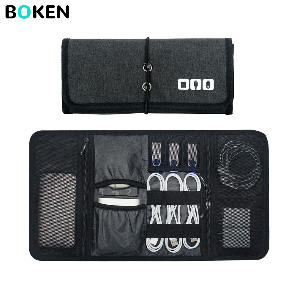 Tech Accessories For Home Office - Tech Organizer Bag Cable Storage Case